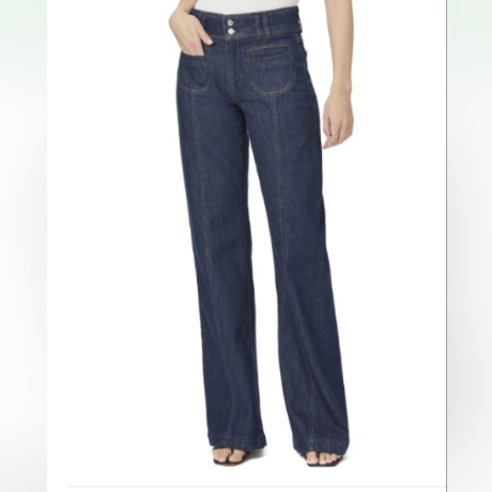 PAIGE Leenah Wide Leg Trouser Jean In Catania